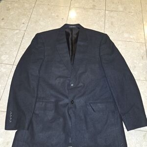 Men's Dark Gray/Black Blazer - 44R